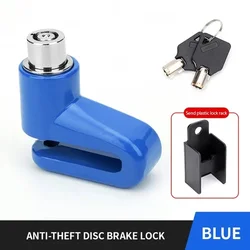 Anti - Theft Disc Brake Lock for Motorcycle and Bicycle Security (Blue)