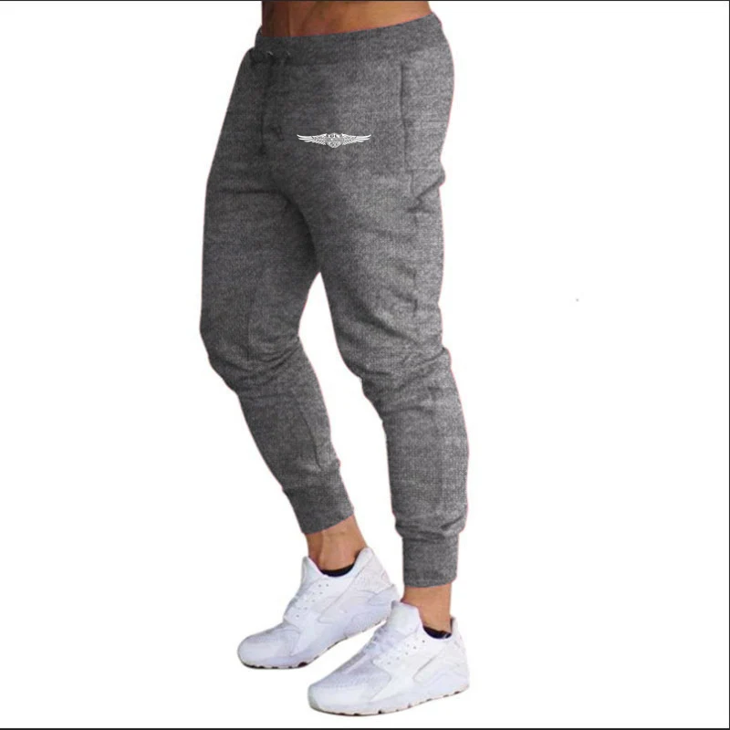 2025 Spring Autumn Men's Motorcycle Goldwing GL1500 Logo Printing Popular Solid Color Drawstring High-Quality Cotton Sweatpants 3