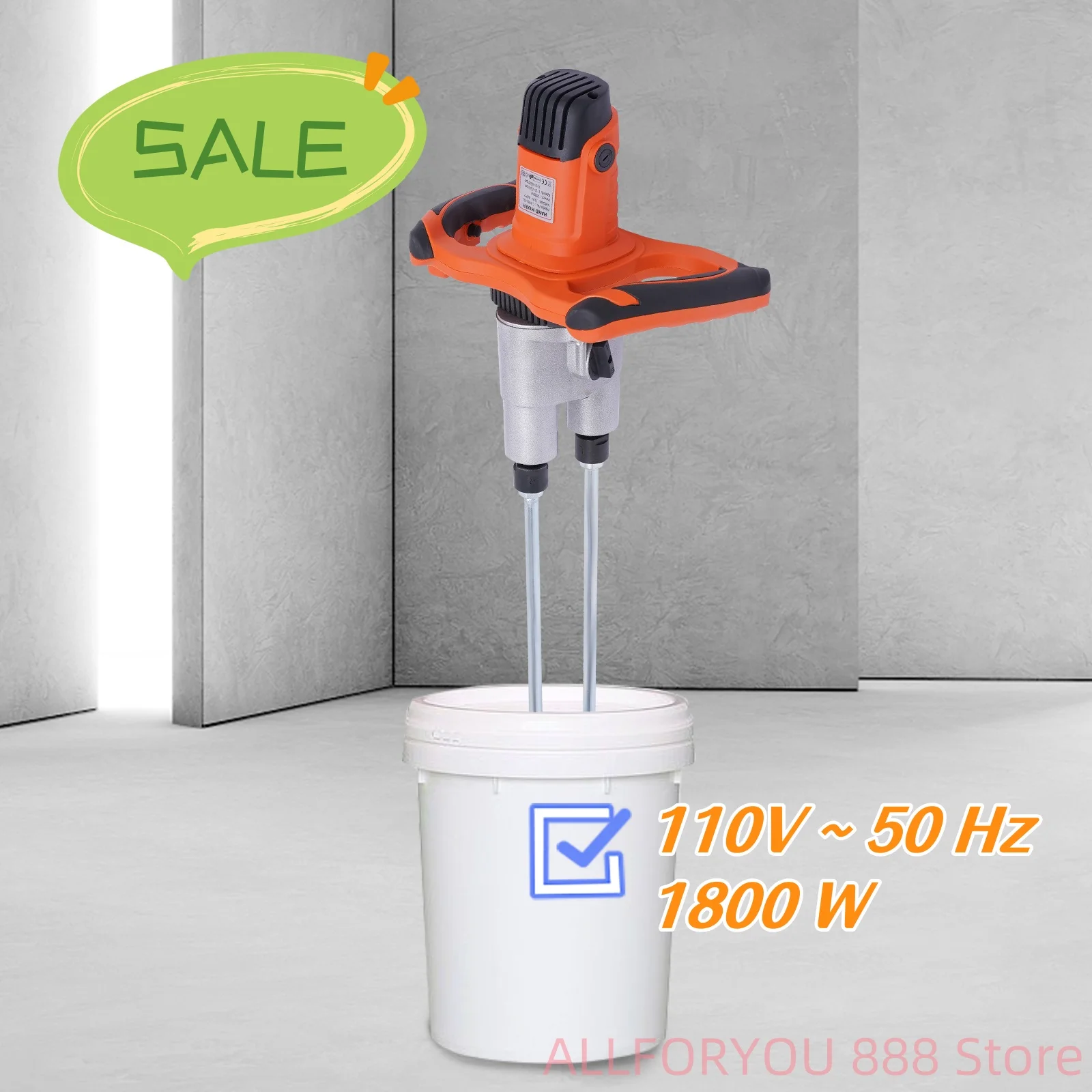 1800W Double Paddle Electric Mortar Mixer 2 Speed with Robust Aluminum Die-cast Housing Powerful and Handy 17 robust aluminum alloy housing vesa mount gs170sxa series with touch screen displays 1280x1024 industrial lcd monitor