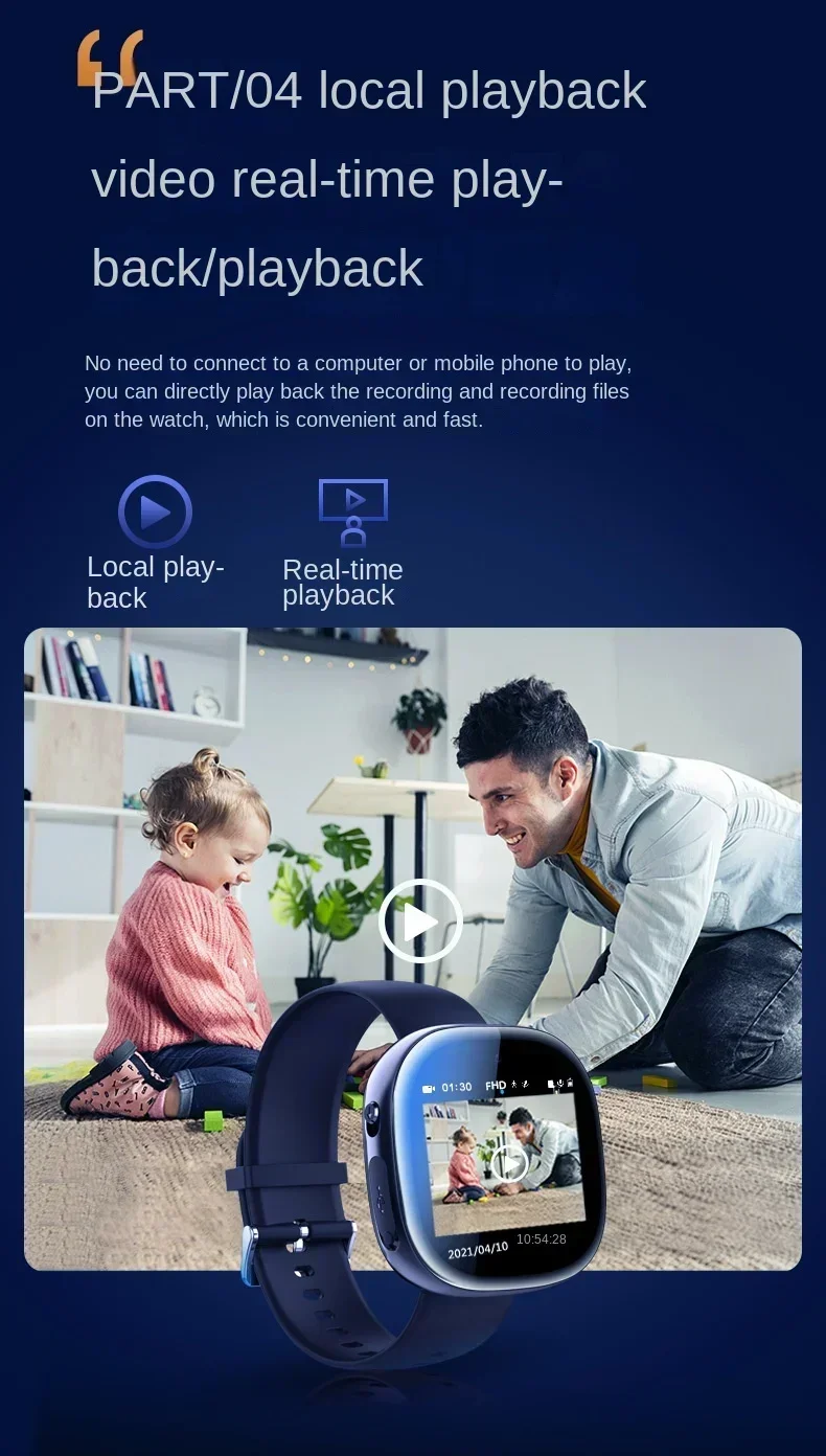 Smartwatch playing recorded videos