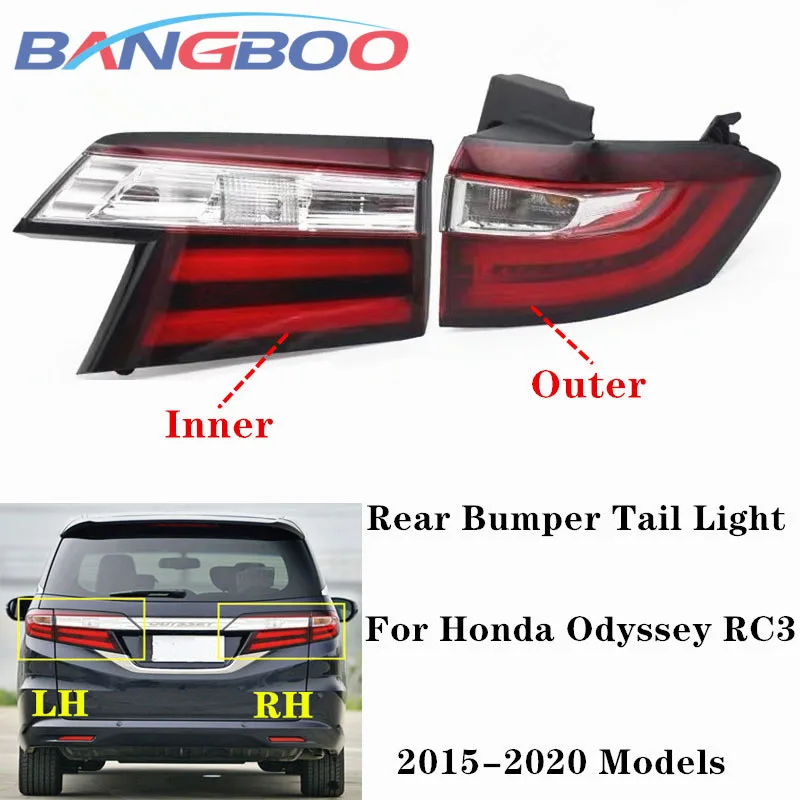 

Car Rear Bumper Tail Light Tail Lamp For Honda Odyssey RC3 2015 2016 2017 2018 2019 2020 Brake Stop Light