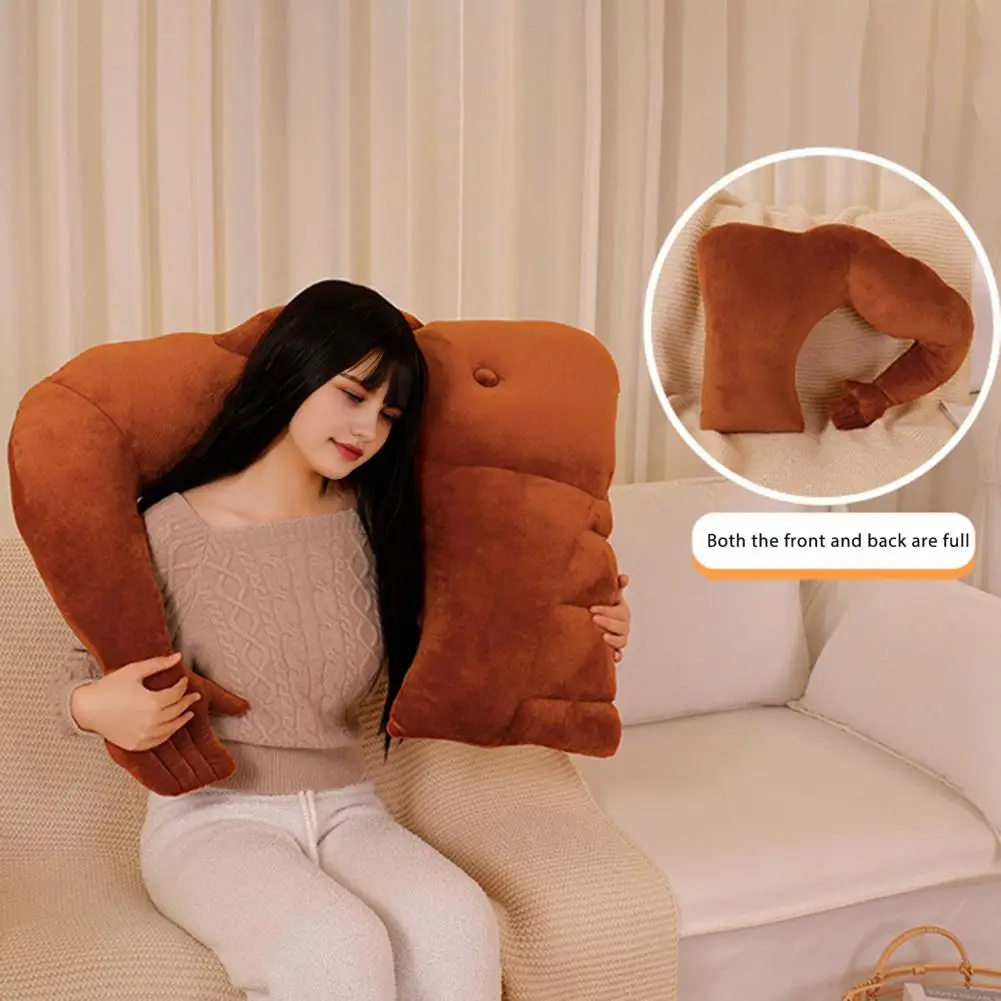 45/58/80cm Boyfriend Arm Pillow Funny Supportive Partner Pillow Hunky Husband Cuddle Body Shaped Pillow Neck Shoulder Support