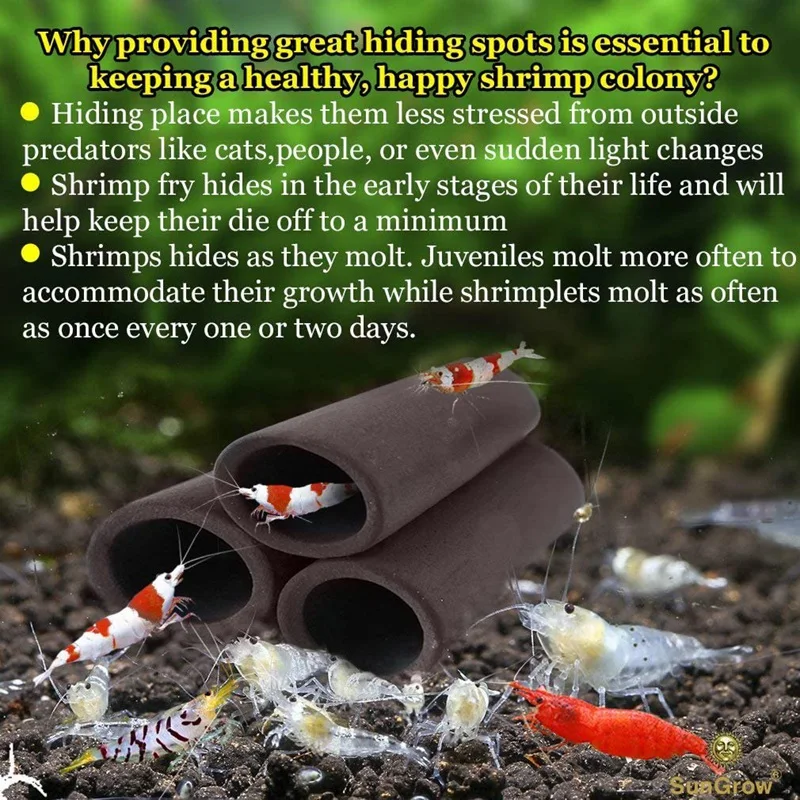 3 Pcs Brown Ceramic Shelters Shrimp Habitat Breeding Tube Hiding Cave fish tank ornaments,fish tank decorations,aquarium ornaments,mini landscape ornaments