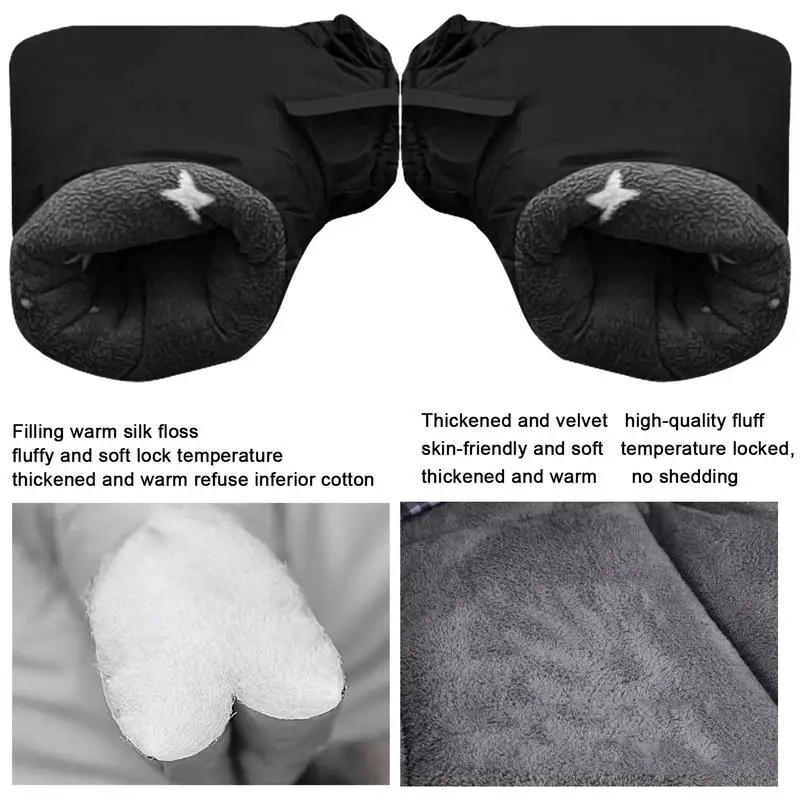 Winter Motorcycle Handlebar Cover Waterproof Windproof Bike Gloves Winter Warm Bicycle Motorcycle Grip Handle Bar Muffs