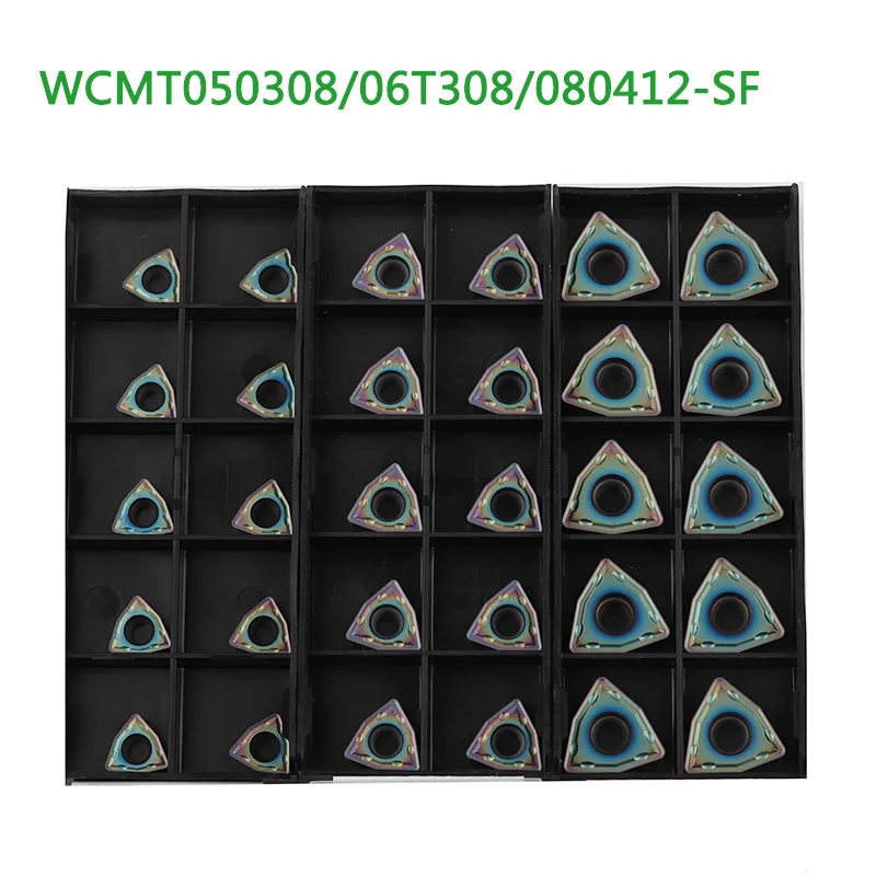 10 шт., WCMX030208, WCMX040208, WCMT050308, WCMT06T308, WCMT080412, SF TF618, фрезерный станок с ЧПУ, металлические режущие пластины, токарные инструменты