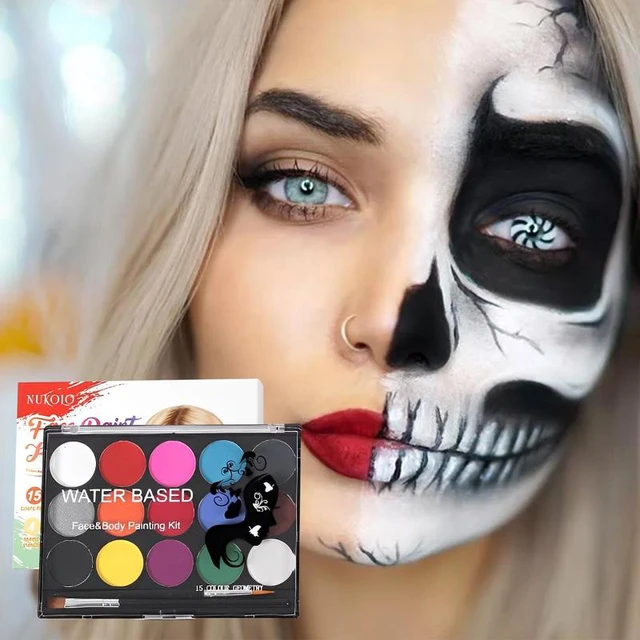 Face Painting Kit Professional Face Facepaints Halloween Makeup 15