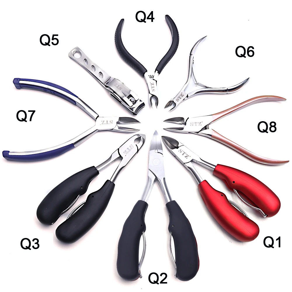 Podiatry Nail Clippers Nail Correction Nippers Clipper Cutter Dead Skin Dirt Remover Stainless Steel Knife Pedicure JIQ1-8-2 1PC