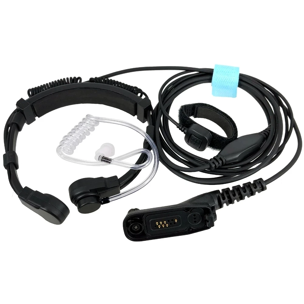 Air Tube Throat Vibration Mic Headset for Motorola, Walkie Talkie Earpiece, Xir P8268, P8200, MTP850S, DP3600, APX 2000, DGP8550