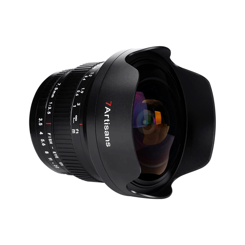 7artisans APS-C 7.5mm F3.5 어안렌즈 DSLR 카메라용 캐논 EF 니콘 F 마운트 D7500 EOS 80D 77D 850D와 이상적인 사진 촬영