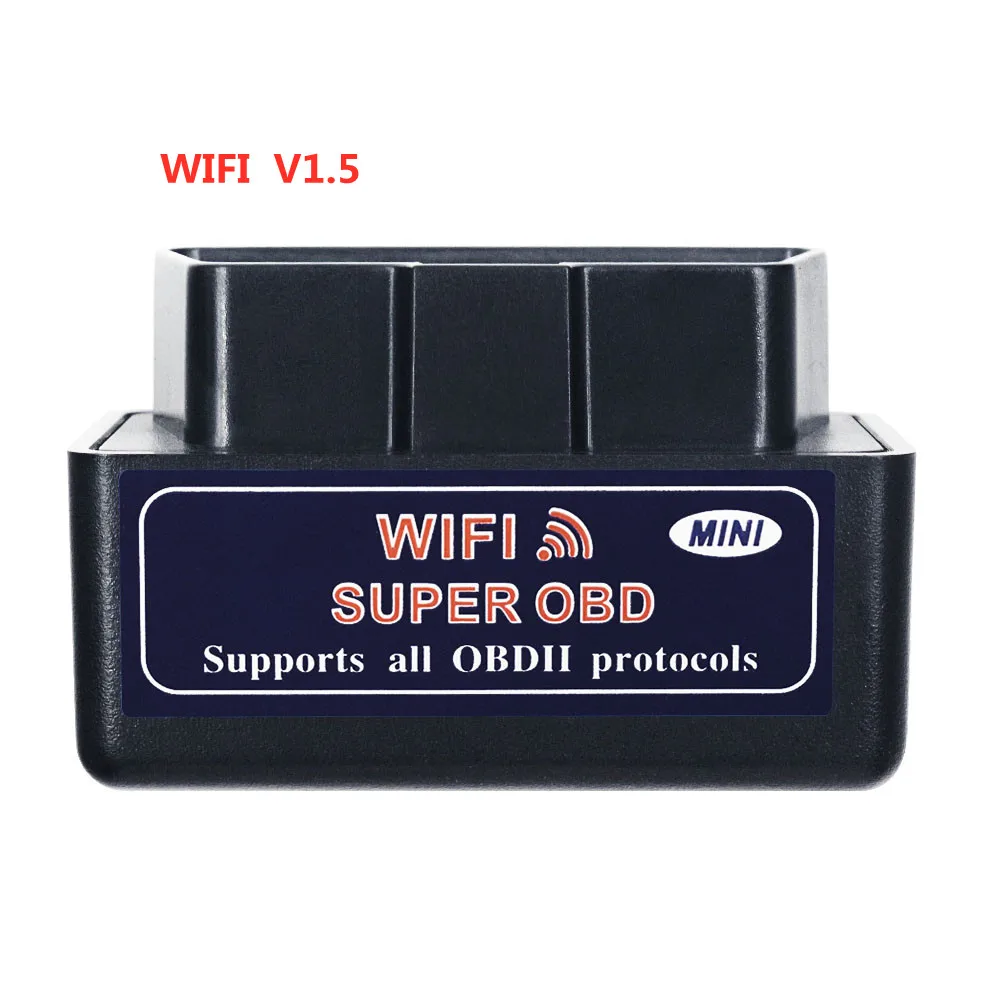 Super Mini Elm327 Wifi OBD2 Adapter ELM327WiFi OBD2 Auto Code Scanner For IOS Iphone ELM327 Wifi V1.5 Car Diagnostic Tool obd2 scanner,obd code reader