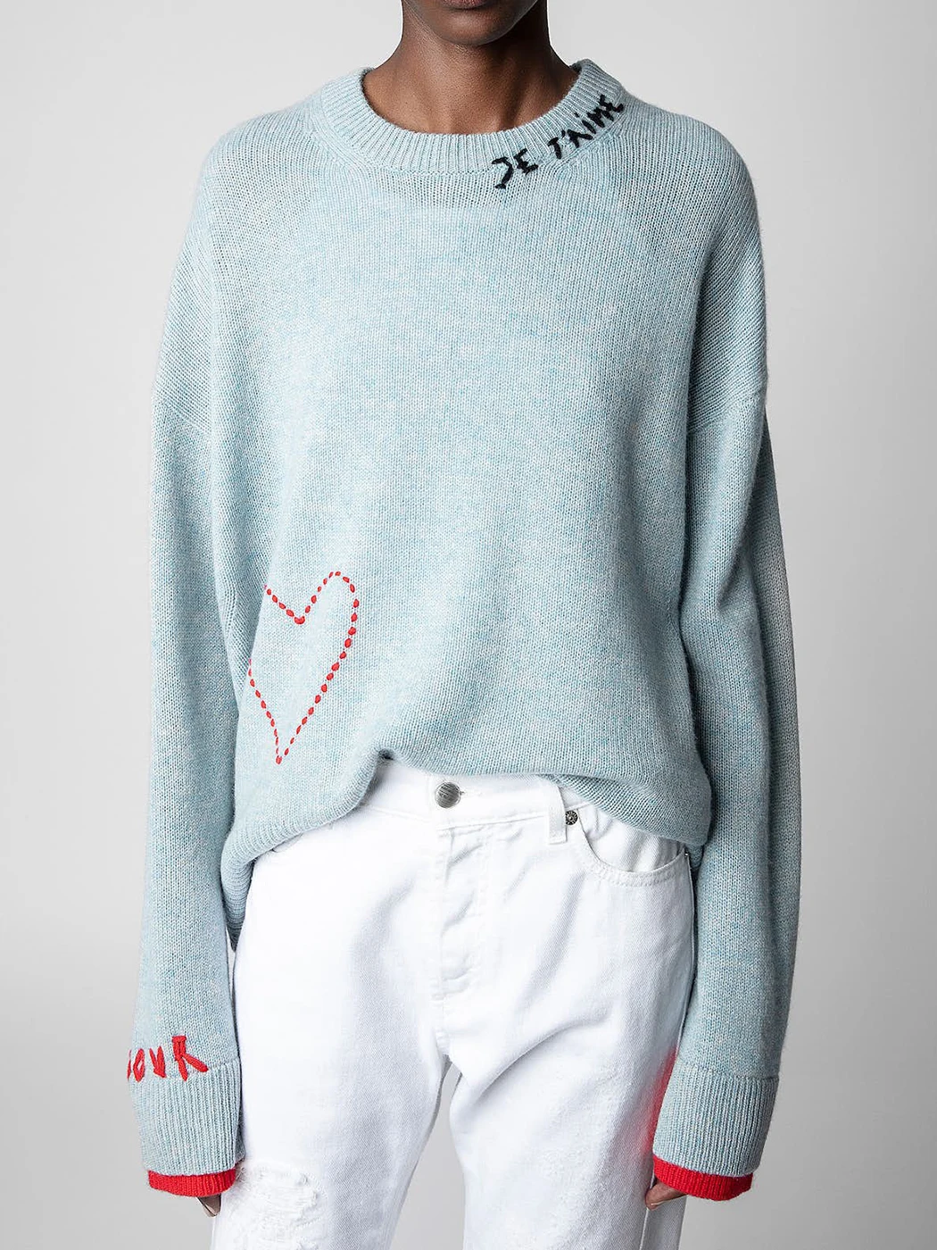 

Letter Embroidery Sweater Women 2023 Autumn Winter Asymmetrical Hem Wool Fashion Pullover Streetwear Sweaters Jumpers Female