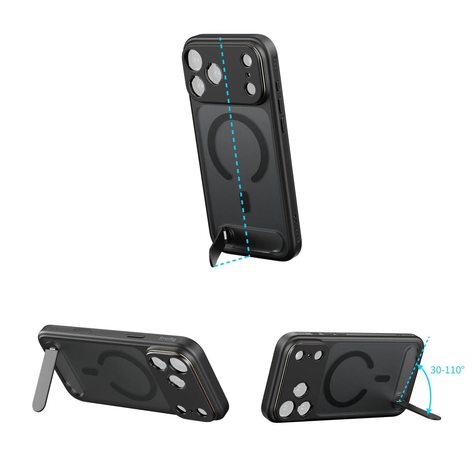 Coque SmallRig FilMov Pour IPhone 17 Pro Max - Compatible MagSafe - Avec Béquille Réglable Et Plaque Objectif - Protection Renforcée