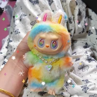 Labubu baby clothes labubu vinyl pendant doll doll clothes 17cmV1V2V3 rainbow fur clothes Christmas halloween Gift 1