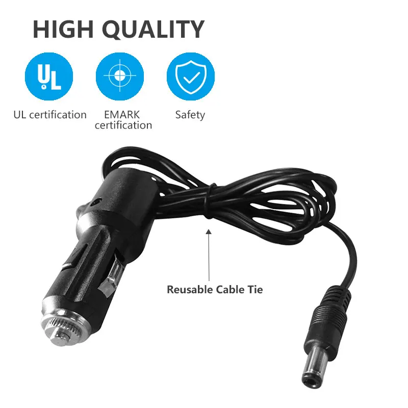 Zbt Dc 12v Car Power Adapter Emark Certification Charge Adapter Cord Ul