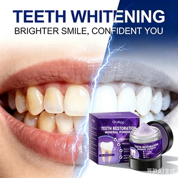 Polvere Sbiancante per Denti - Sbiancamento Naturale e Pulizia Profonda per Uomini e Donne, Dentifricio per Alito Fresco Quotidiano e Riparazione dello Smalto