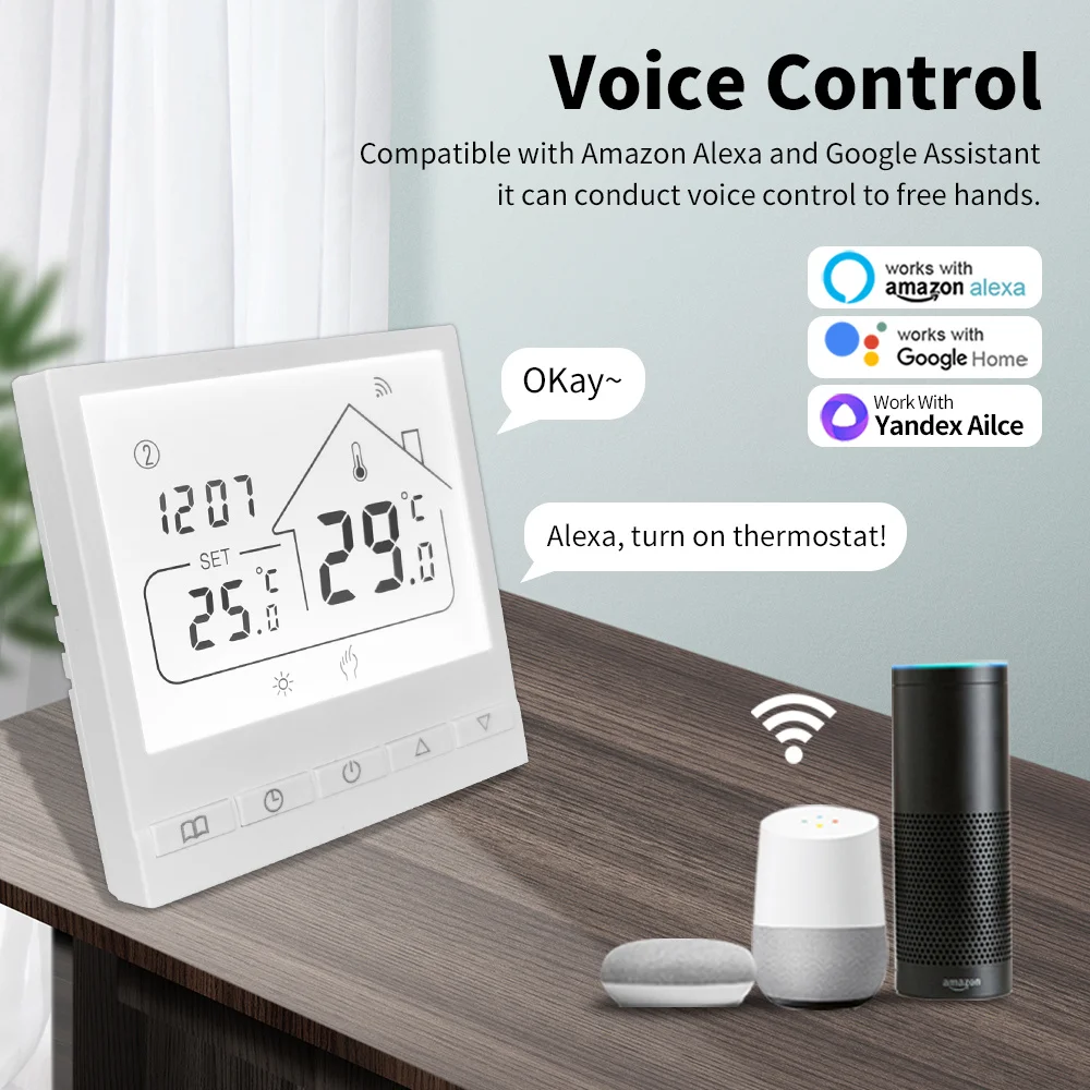 Termostato WiFi Per Caldaia - Programmabile, Compatibile Con Alexa E Google Assistant - Foto 4