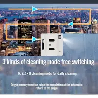 Household window automatic water spray cleaning robot vacuum cleaner remote control electric window wiper household glass wiper 1