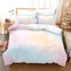 Rainbow Gradient Cloud Duvet Cover Set Colorful Print Bedding Set For Girls Women Bedroom Decorative Bedspread 5