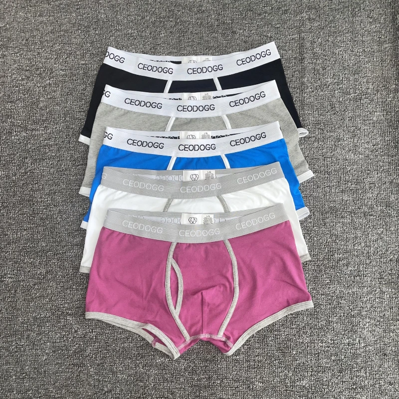 5 pcs/lot horké prodej CEODOGG 365 muži pánský spodky pánské německý boxer spodky trunks  bavlna německý boxer šortky spodky sexy dámské prádlo muži