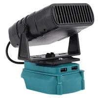 Chauffage électrique adapté à la batterie Lithium-Ion BL1850, ventilateur de chauffage Portable 200W avec deux Ports USB, 2 réglages de température 3