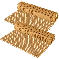 Durable Plastic Rattan Webbing Roll for Furniture Repair and Crafting (Coffee)