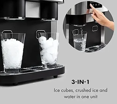EFIC245-SS 3-in-1 Countertop Crushed Style Ice Crusher and Cube Maker, Makes 33 Pounds in 24 Hours, 2 Sizes, with Water Dispense 6