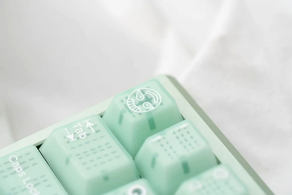 Domikey-x ju Jade Keycap Grupo Abs Doubleshots Cherry Perfil para Teclado 87 Tkl 104 Ansi Xd64 Bm60 Xd68 Bm87 Bm65 - Imagem 3