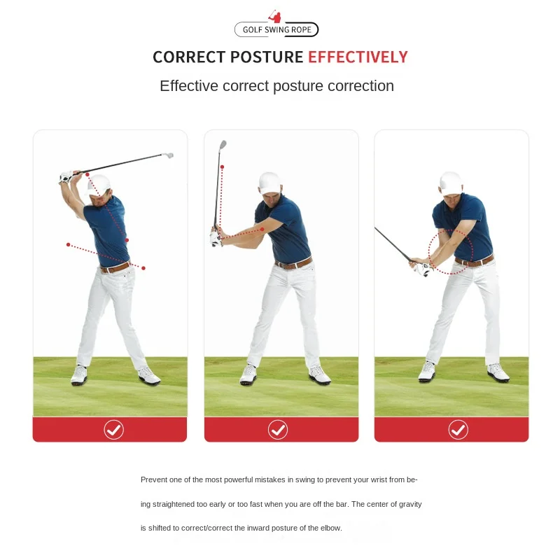 PGM Golf Swing Training Rope Indoor Physical Fitness Hand Grip Postural Correction Adjsutable Practice Supply Accessories HGB014 4