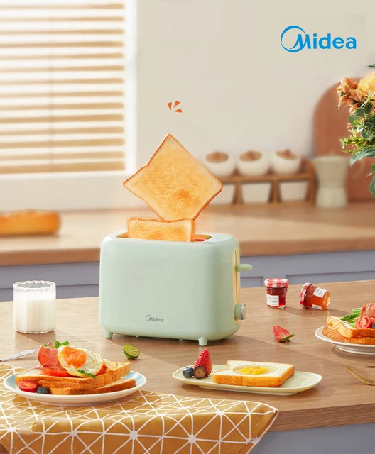 Midea Toast Machine Sandwich Bread Machine Automatic Home Stainless Steel  Toaster Smart Power-off 6-speed Breakfast Machine