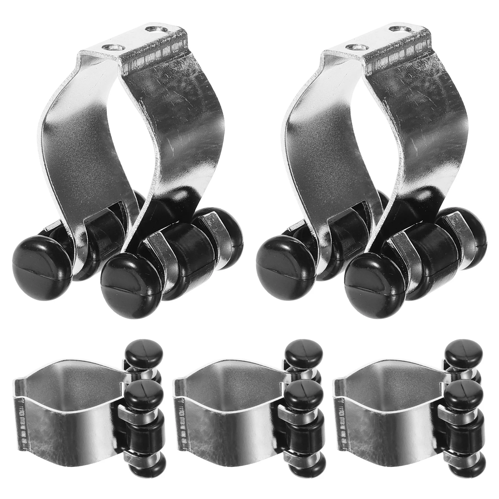 

5 Pcs Pool Cue Clip Wall Rod Bracket Holder Club Universal Pole Clamps Fishing Holders