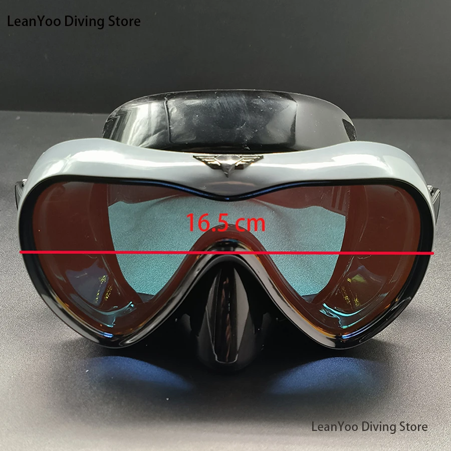 Wide View Tempered Glass Diving Glasses Anti Leakage Mirrored Scuba Goggles Silicone Snorkelling Set with Dry Tube