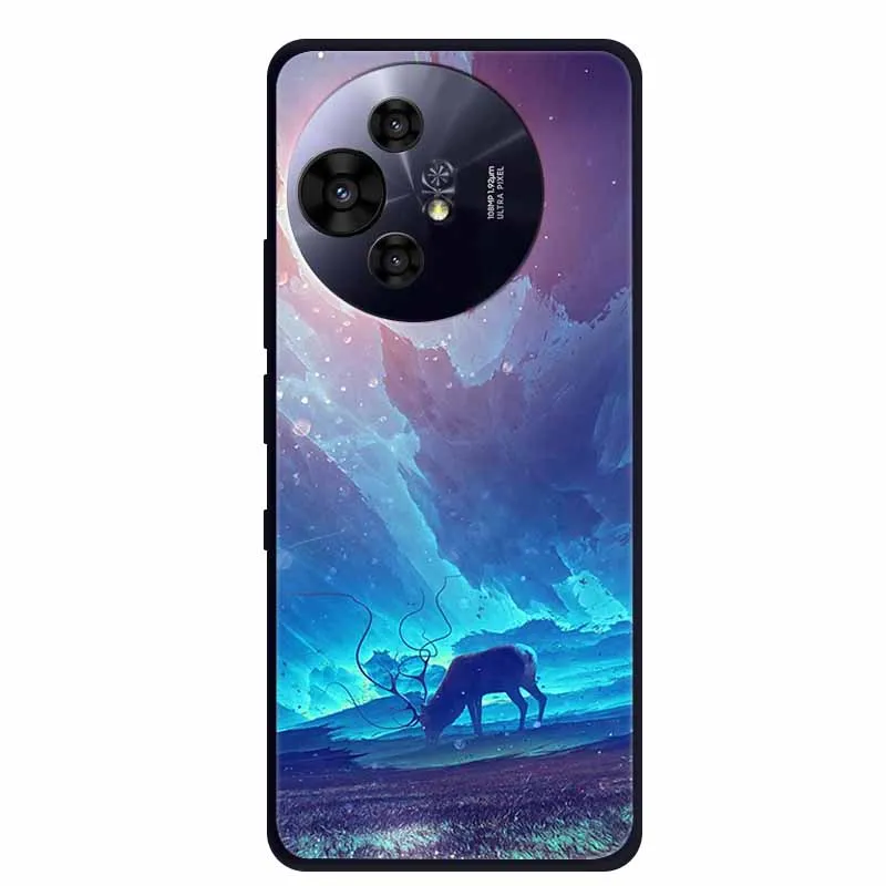 Black Silicone Protective Back Cover - Stylish and Durable Bumper Coque for TCL 50 Pro NxtPaper 5G