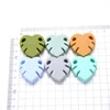 2Pcs Silicone Leaf-Shape Beads Clips for DIY Baby Pacifier Clips Teething Necklace Toys Baby Silicone Teethers Dummy Holder 5