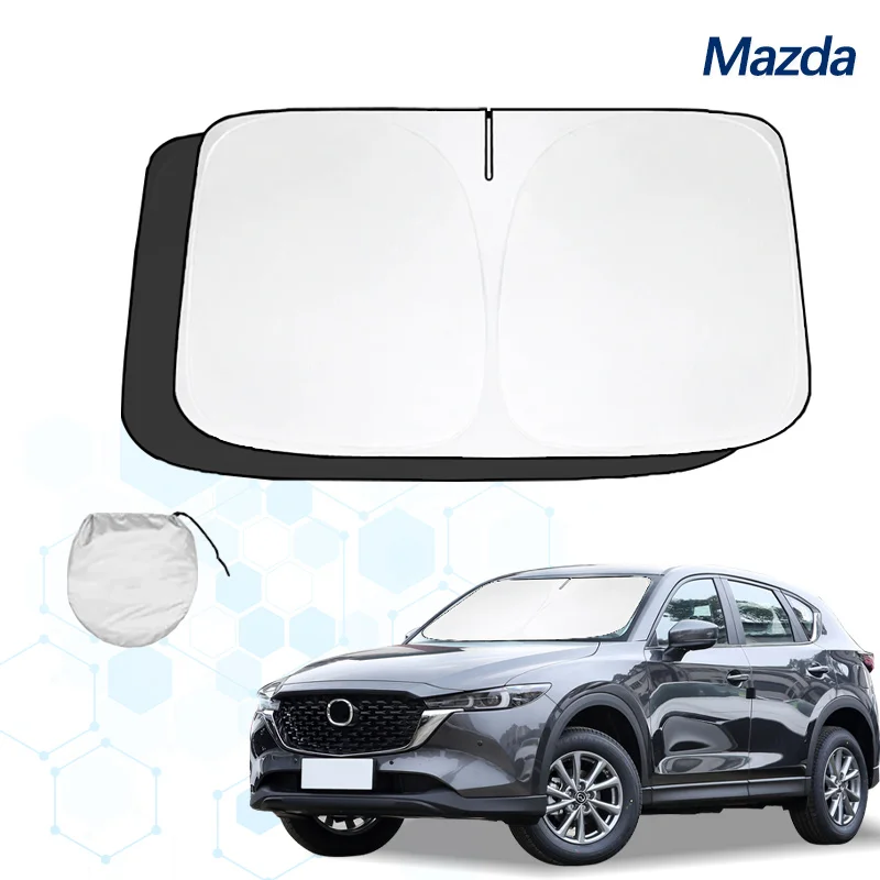 Car Windshield Sun Shade for Mazda CX5 Summer Visor Protector Foldable Blocks UV Rays Protection Accessories car sunshade windshield sunshade windshield sun shade