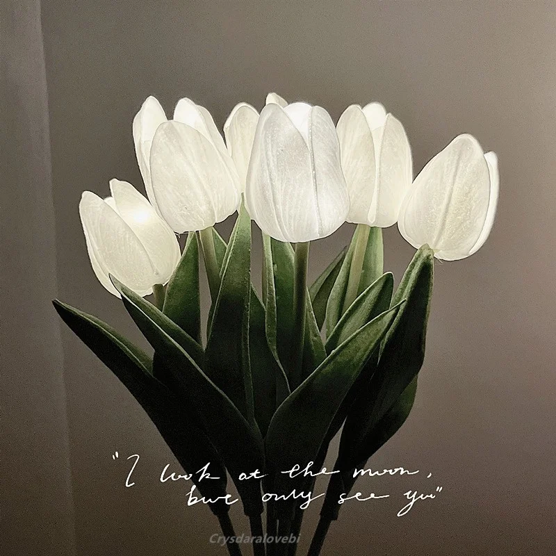 

Tulip Night Light Imitation Bouquet Imitation Lamp Bedroom Bedside Dormitory Decoration Atmosphere Lamp