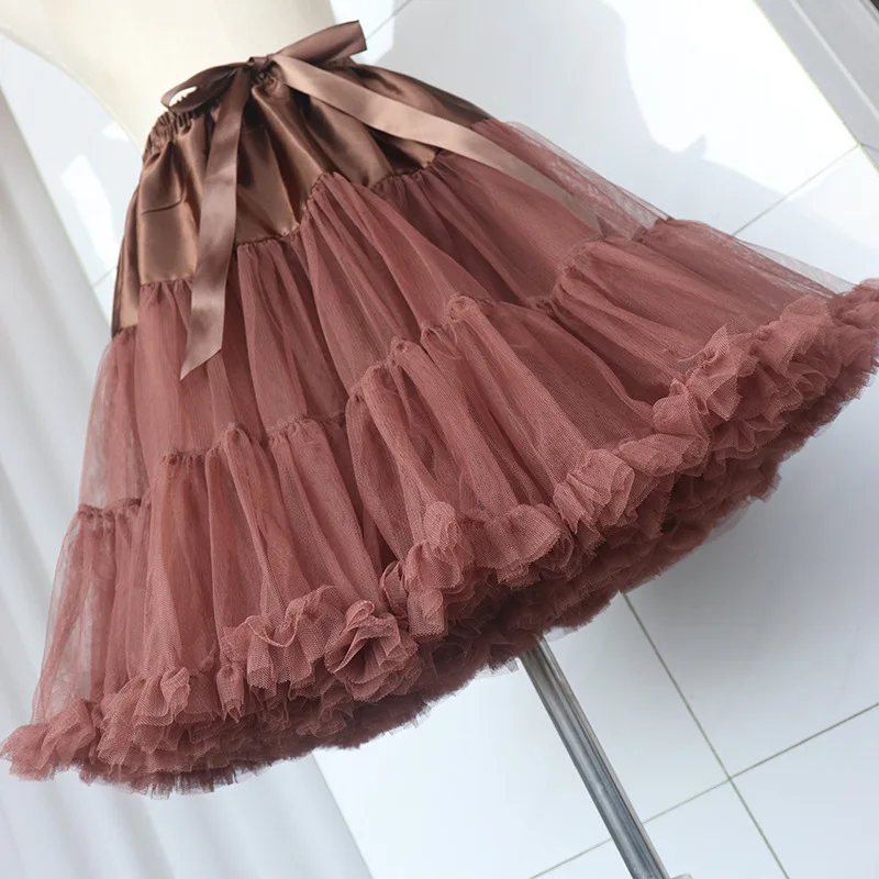 Baogaier Donna Gonna Tulle Tutu Elastica Elegante Casual Irregolare Sottogonna a Strati Gonna Plissettato Blu Verde Nero A-Line Gonna Midi Prom Party Vestito Costume Carnevale Donna