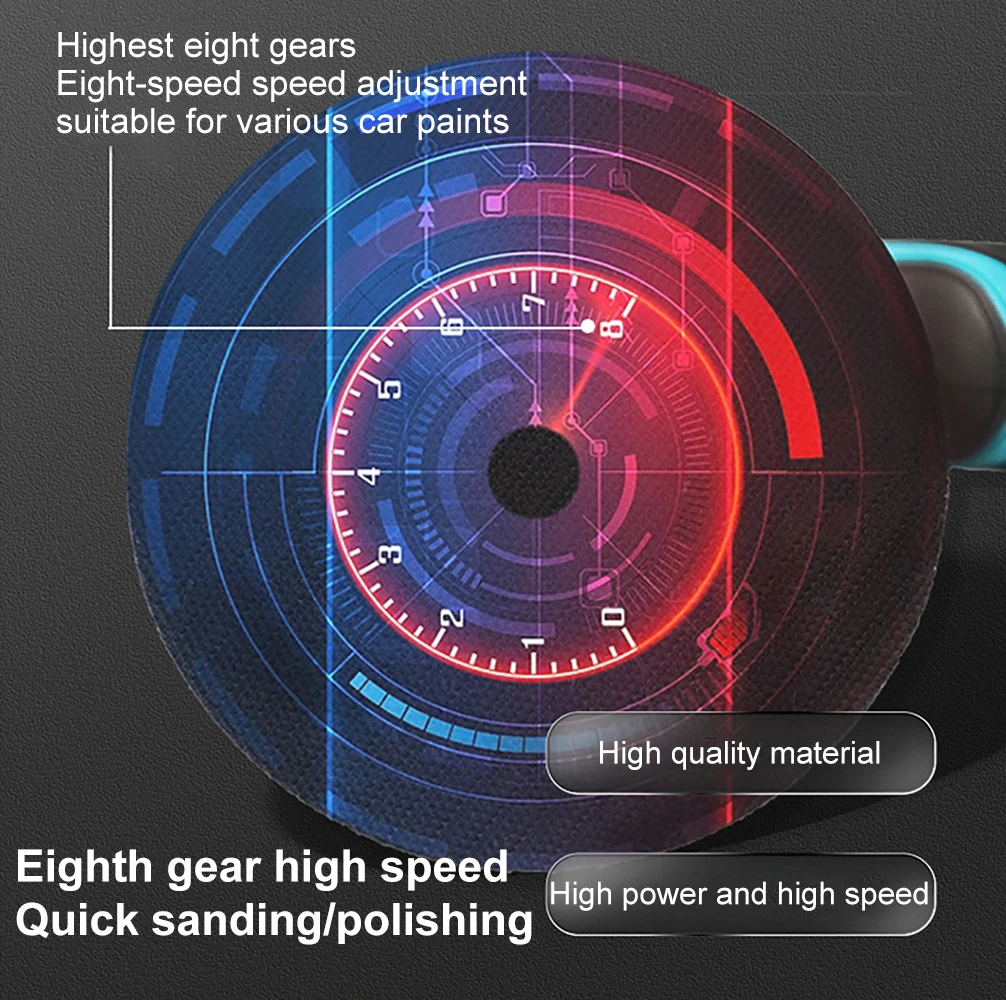 12V Cordless Car Polisher 8 Gears 380W Automotive Electric Waxing Repairing Wireless Sander Polish car polisher