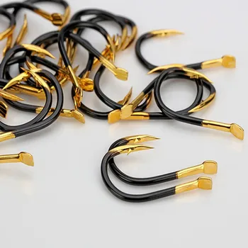 60pcs/box Fishing Hook Single Fishhook Supplies Lures Carp Fishing Tackle Barbed Colored Tungsten Alloy Fishing Accessories 1