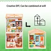 New DIY 3D Puzzle Miniature House Coffee Shop Bookstore Convenience Store Assembly Toy with Light Collection Decoration Gift 5