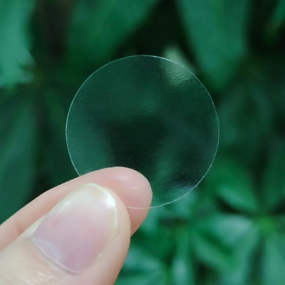 

500pcs Transparent Labels Business Package Seal Labels Sticker PVC Adhesive Gift Sticker Stationery Supply
