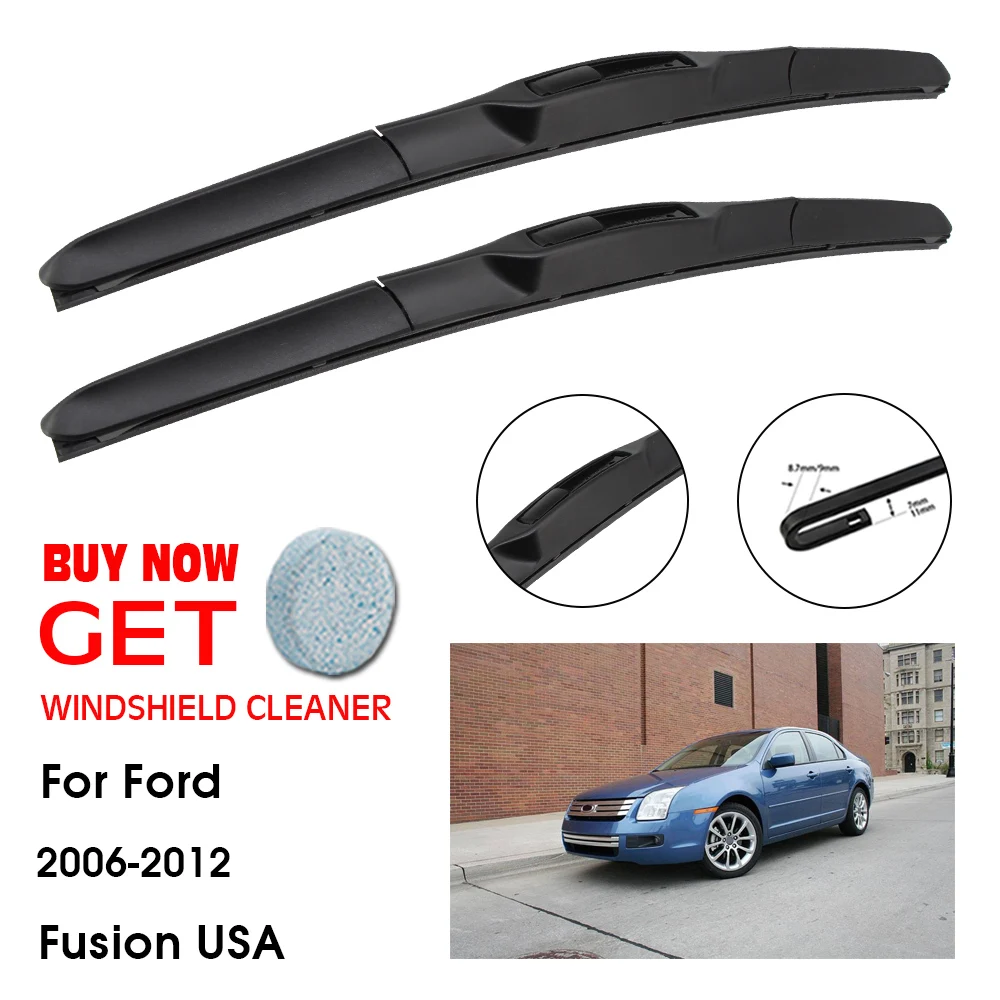 

Car Wiper Blade For Ford Fusion USA 22"+16" 2006-2012 Front Window Washer Windscreen Windshield Wiper Blades Accessories