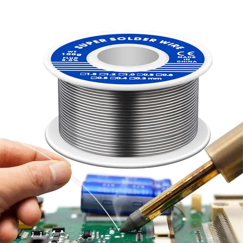 Electronic Solder Wire Rosin Core Tin Multipurpose Welding Flux Iron Wire Reel Household Soldering Supplies 20/30/50/100g 0.8mm soldering wire soldering tin wire welding wires