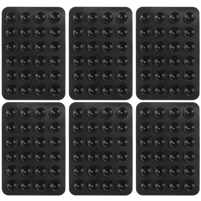 6pcs Universal Multipurpose Mobile Phone Holder Mat Anti- Mats with 24  Octobuddy Silicone Car CellPhone Suction Mount (Black) - AliExpress