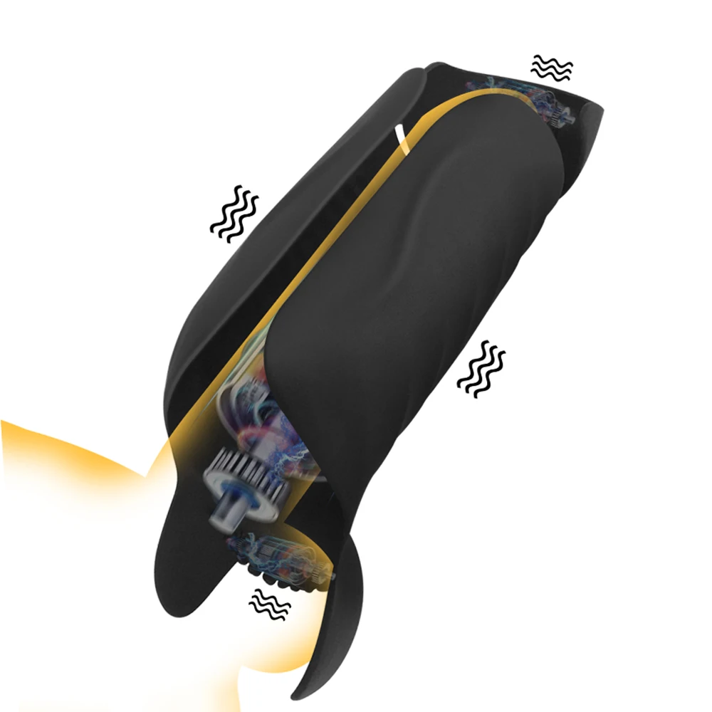 Male Masturbator Vibrator Sex Toys for Men 2 in 1 Licking Tapping Stroker Penis Glans Trainer Vibrating Stimulator Adult Toys 18