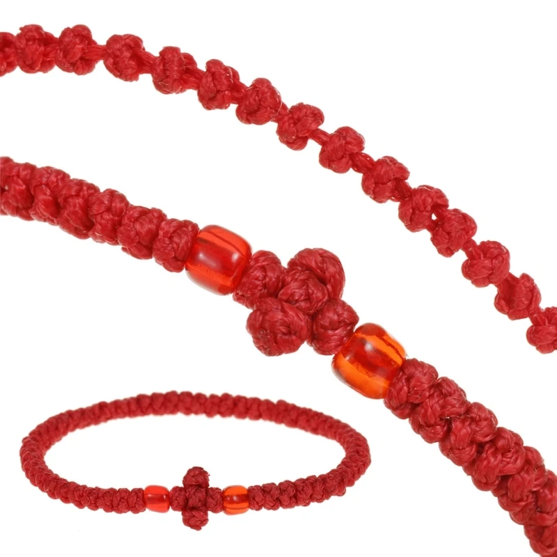 Handwoven Unisex Greek Orthodox Prayer Bracelet – Adjustable Religious Wristband Ornament