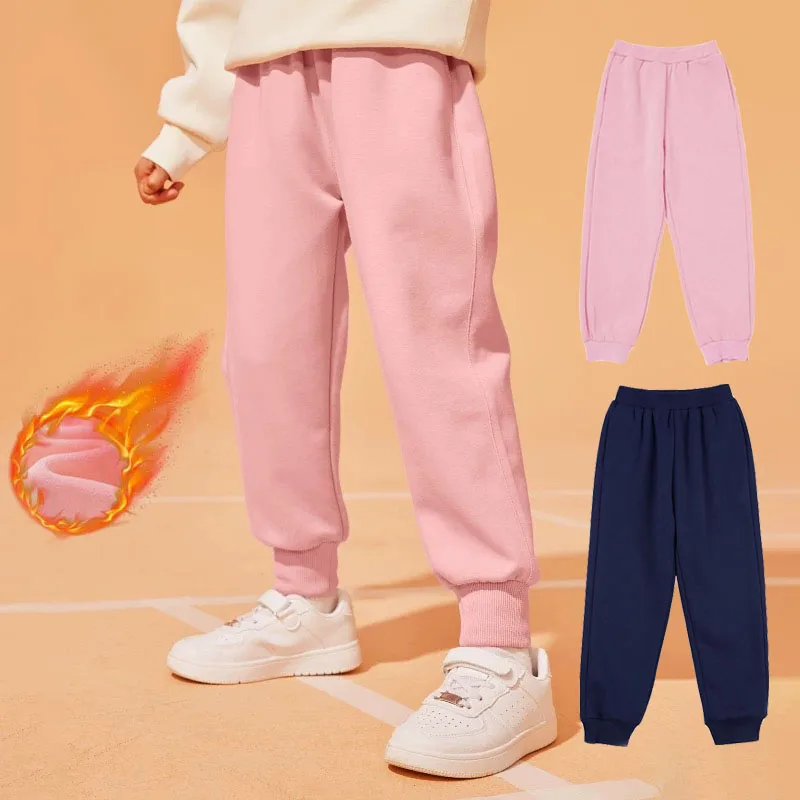 0-4Y Winter Baby Girls Boys Pants Casual Sports Fleece Toddler Girls Pants Warm Soft Fashion Kids Trousers Baby Clothes