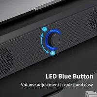 Long desktop dual speakers wired 1002, wireless Bluetooth 3511, USB-powered, AUX 3.5mm,LED lights 3D stereo laptop TV speaker - Image 2