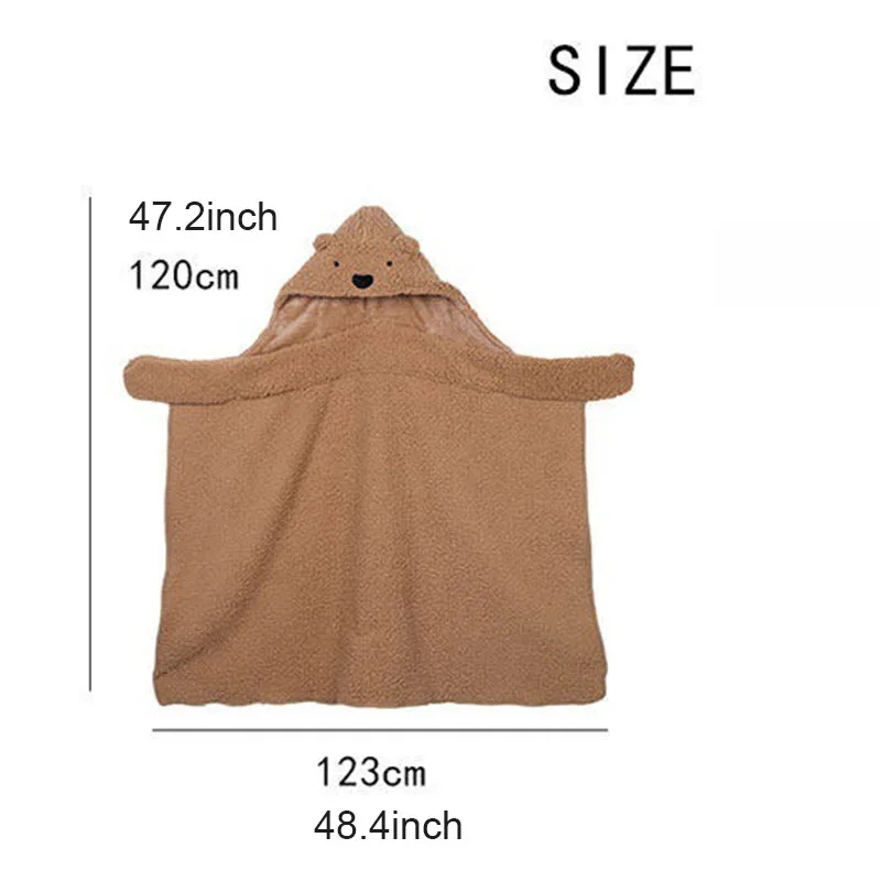 Acdiac Unisex Bunny/Bear Blanket Hoodie - Oversized Fleece Sherpa Sweatshirt With Ears