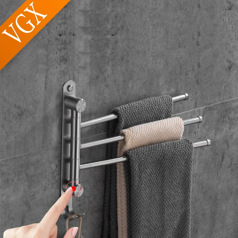 VGX Activity Towel Racks 2-4-Arm Rotating Swivel Towel Bar Antique