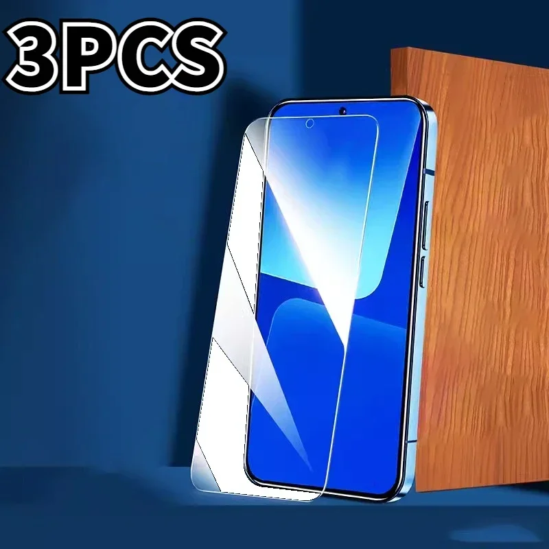 3Pcs Full Cover Screen Protector Per Xiaomi Redmi 12C Poco F5 C55 Vetro Temperato Per Xiaomi 14 13T Pro 12 11T Glass
